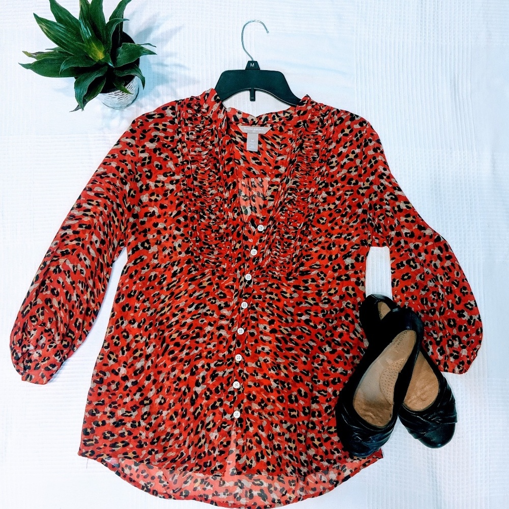 Gorgeous Banana Republic Animal Print Blouse